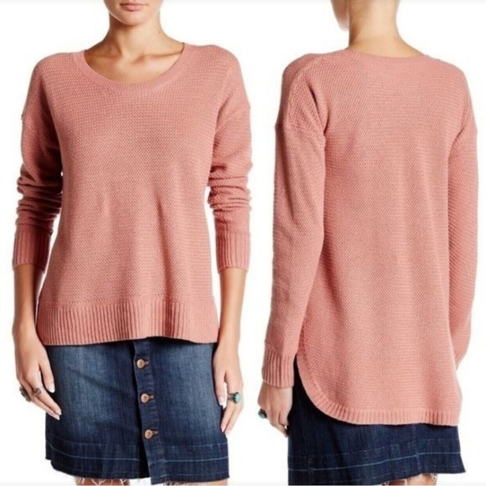 Madewell Chronicle Texture Pullover Sweater in Mauve Size XS